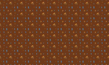 Farklı aksesuarlara sahip renkli arkaplan