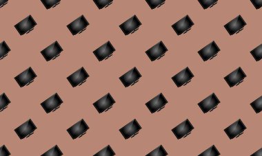 Farklı aksesuarlara sahip renkli arkaplan