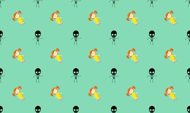 Farklı aksesuarlara sahip renkli arkaplan