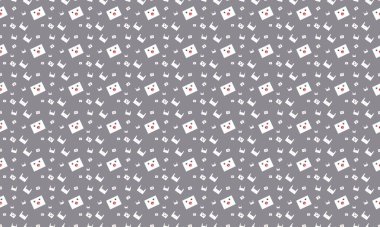 Farklı aksesuarlara sahip renkli arkaplan