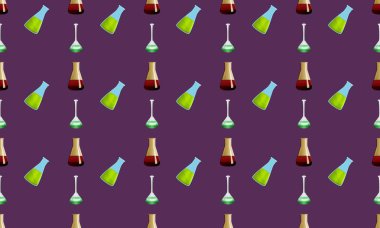 Farklı aksesuarlara sahip renkli arkaplan