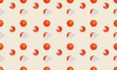 Farklı aksesuarlara sahip renkli arkaplan