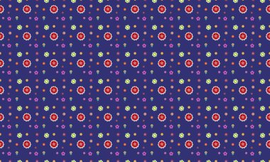 Farklı aksesuarlara sahip renkli arkaplan