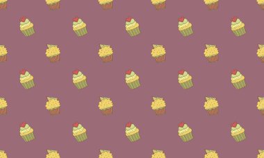 Farklı aksesuarlara sahip renkli arkaplan