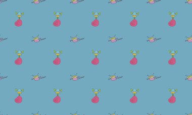 Farklı aksesuarlara sahip renkli arkaplan