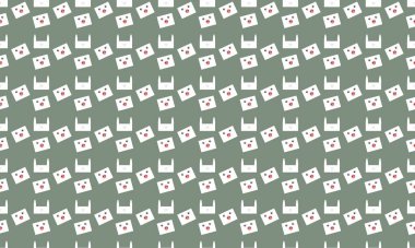 Farklı aksesuarlara sahip renkli arkaplan