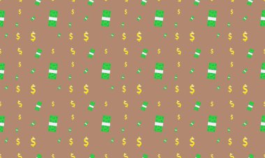 Farklı aksesuarlara sahip renkli arkaplan