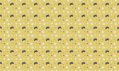 Farklı aksesuarlara sahip renkli arkaplan