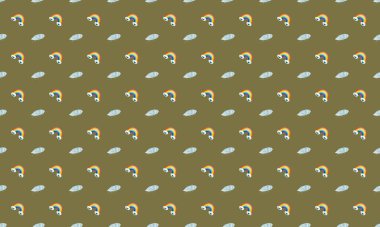 Farklı aksesuarlara sahip renkli arkaplan