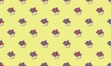 Farklı aksesuarlara sahip renkli arkaplan