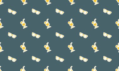 Farklı aksesuarlara sahip renkli arkaplan