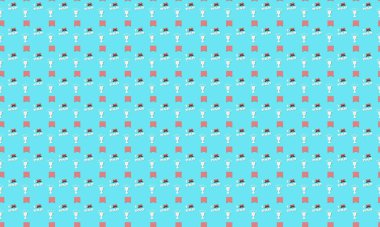 Farklı aksesuarlara sahip renkli arkaplan