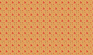 Farklı aksesuarlara sahip renkli arkaplan