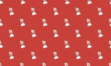 Farklı aksesuarlara sahip renkli arkaplan