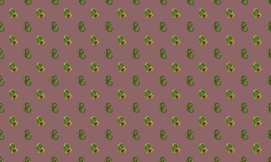 Farklı aksesuarlara sahip renkli arkaplan