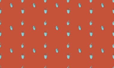 Farklı aksesuarlara sahip renkli arkaplan