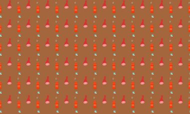 Farklı aksesuarlara sahip renkli arkaplan