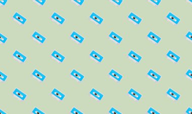 Farklı aksesuarlara sahip renkli arkaplan