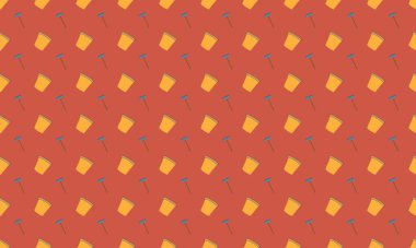 Farklı aksesuarlara sahip renkli arkaplan