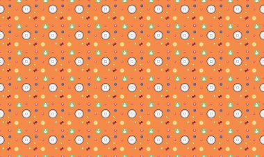 Farklı aksesuarlara sahip renkli arkaplan