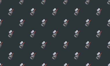 Farklı aksesuarlara sahip renkli arkaplan