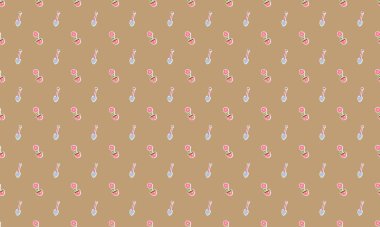 Farklı aksesuarlara sahip renkli arkaplan