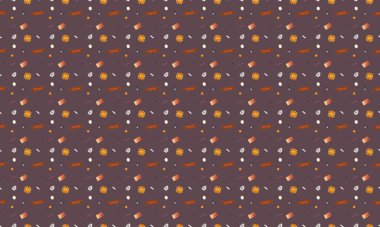 Farklı aksesuarlara sahip renkli arkaplan