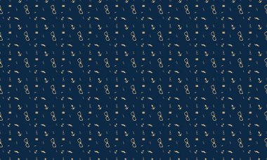 Farklı aksesuarlara sahip renkli arkaplan