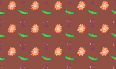 Farklı aksesuarlara sahip renkli arkaplan