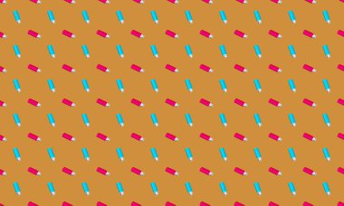 Farklı aksesuarlara sahip renkli arkaplan