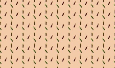 Farklı aksesuarlara sahip renkli arkaplan