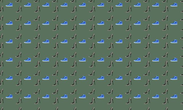 Цветной фон с различными аксессуарами