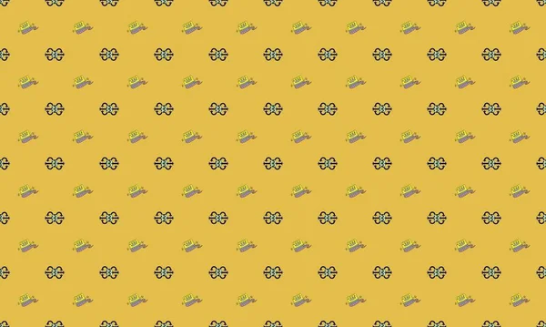 Farklı aksesuarlara sahip renkli arkaplan