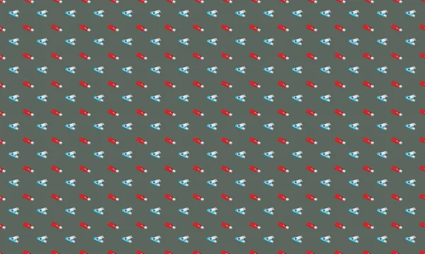 Farklı aksesuarlara sahip renkli arkaplan