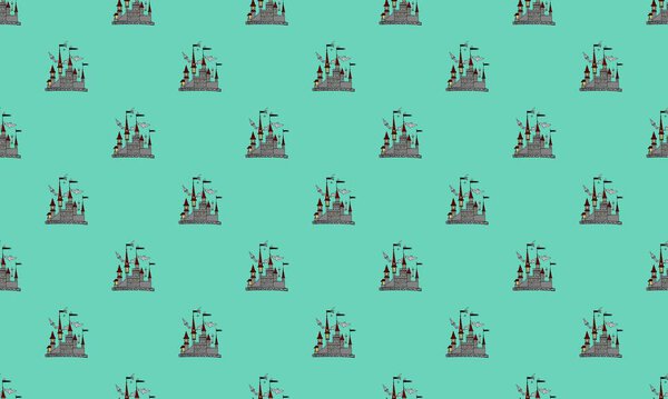 Цветной фон с различными аксессуарами