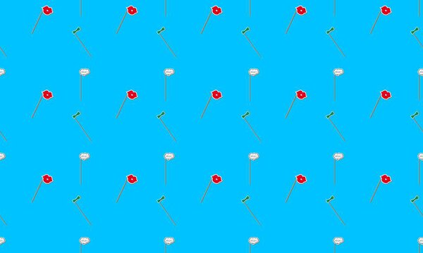 Цветной фон с различными аксессуарами