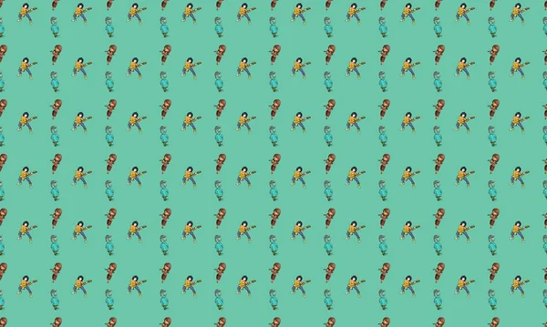 Farklı aksesuarlara sahip renkli arkaplan