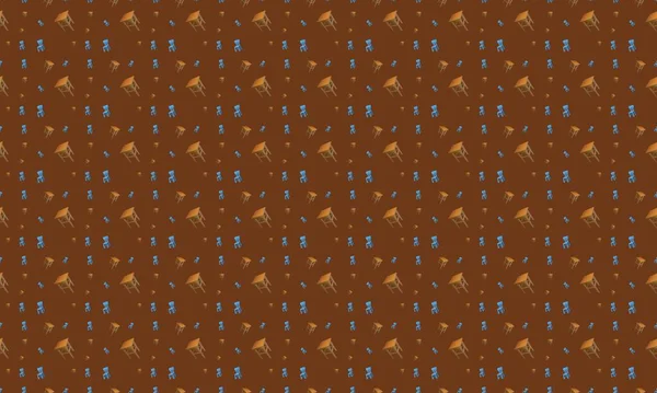 Farklı aksesuarlara sahip renkli arkaplan