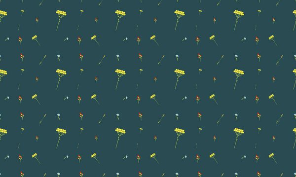 Colored background with different accessories