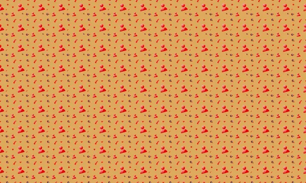 Farklı aksesuarlara sahip renkli arkaplan