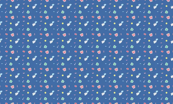 Farklı aksesuarlara sahip renkli arkaplan