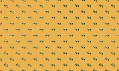 Farklı aksesuarlara sahip renkli arkaplan