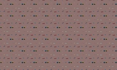 Farklı aksesuarlara sahip renkli arkaplan