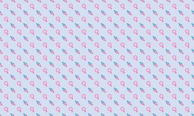 Farklı aksesuarlara sahip renkli arkaplan