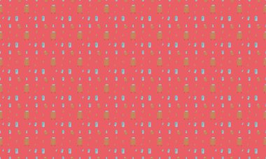 Farklı aksesuarlara sahip renkli arkaplan