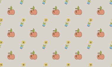 Farklı aksesuarlara sahip renkli arkaplan