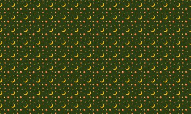 Farklı aksesuarlara sahip renkli arkaplan