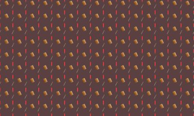 Farklı aksesuarlara sahip renkli arkaplan