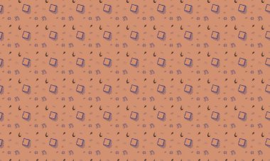 Farklı aksesuarlara sahip renkli arkaplan