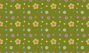 Farklı aksesuarlara sahip renkli arkaplan